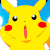 Pikachu grimaçant